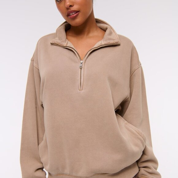 Abercrombie and Fitch Half Zip Sweatshirt - Small - Picture 3 of 12